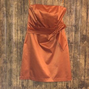 The Limited Event Orange Satin Cocktail Dress